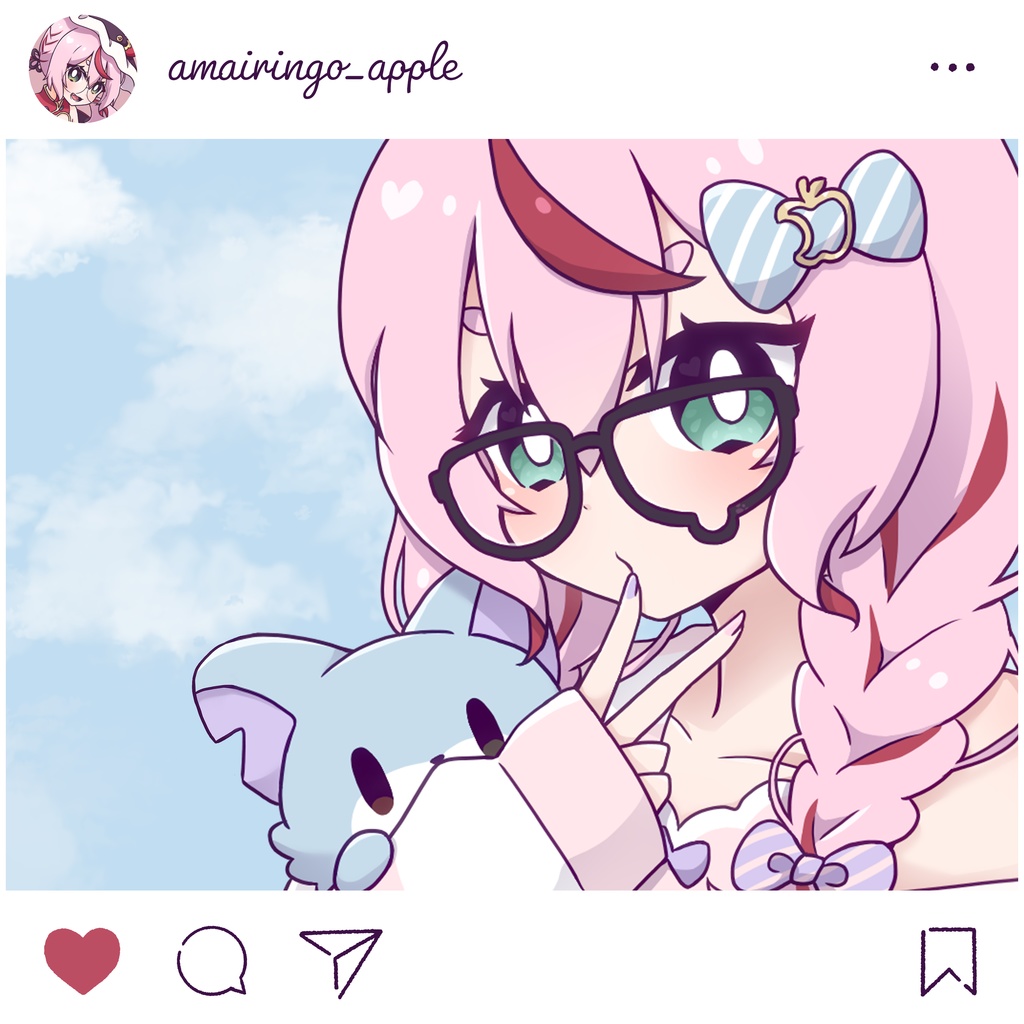 雨唯りんご🍎アクリルキーホルダー ver.インスタ風