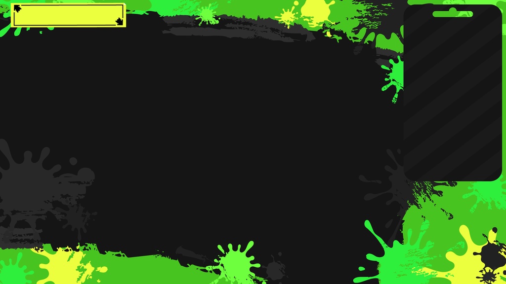 スプラトゥーン風 インク配信画面用 素材