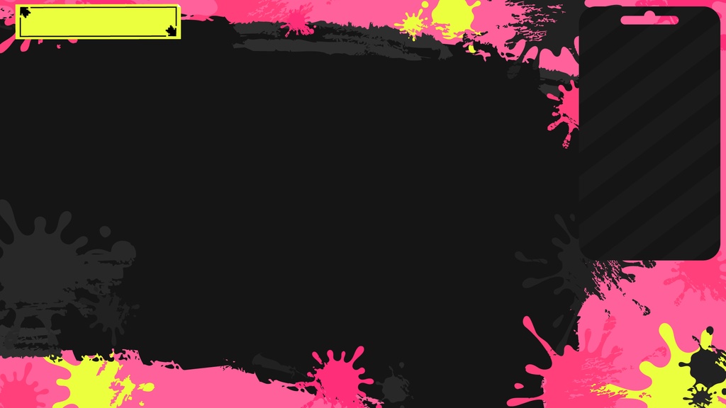 スプラトゥーン風 インク配信画面用 素材
