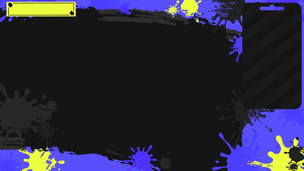 スプラトゥーン風 インク配信画面用 素材