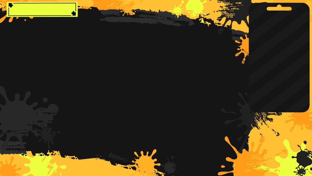 スプラトゥーン風 インク配信画面用 素材