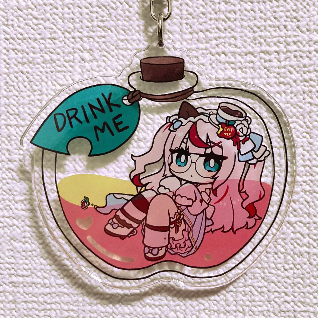 雨唯りんご🍎アクリルキーホルダーver.アリス瓶