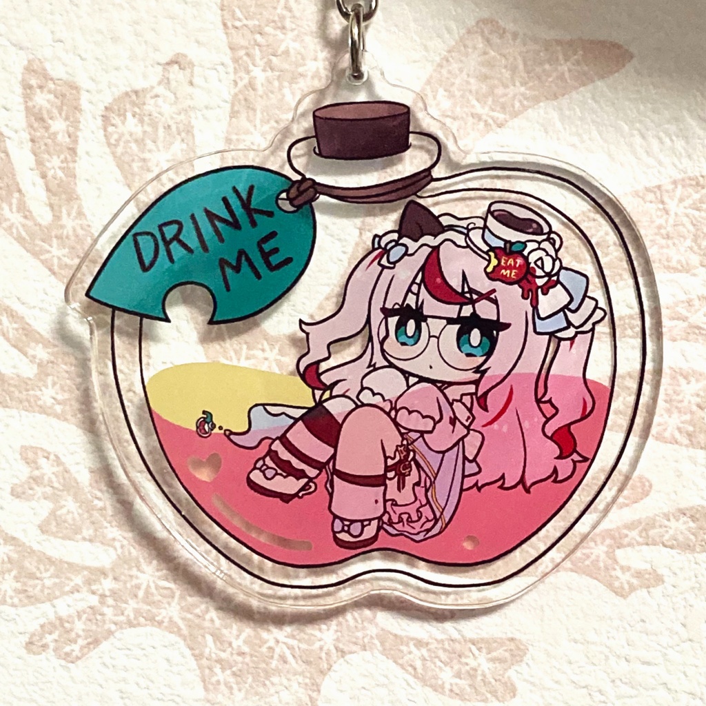 雨唯りんご🍎アクリルキーホルダーver.アリス瓶