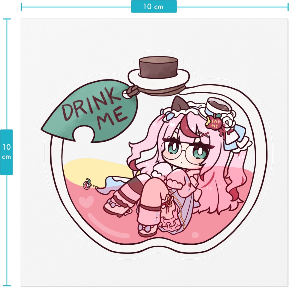 雨唯りんご🍎ステッカー(透明)