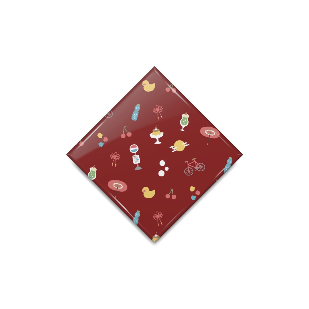 【八百アオヰ】デビュー記念 概念パターンイラスト 缶バッジ