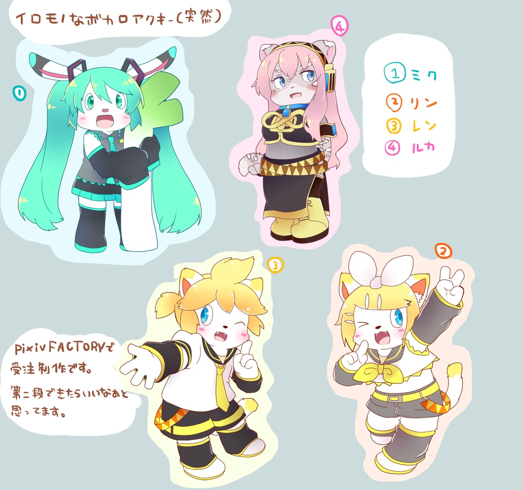 なんかイロモノなボカロのアクキー第一弾