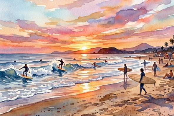 茜空と波のしらべ