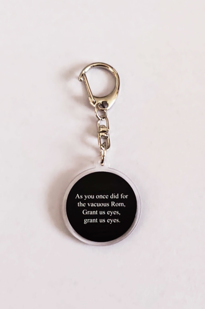 奇妙な被り物のアクリルキーホルダー