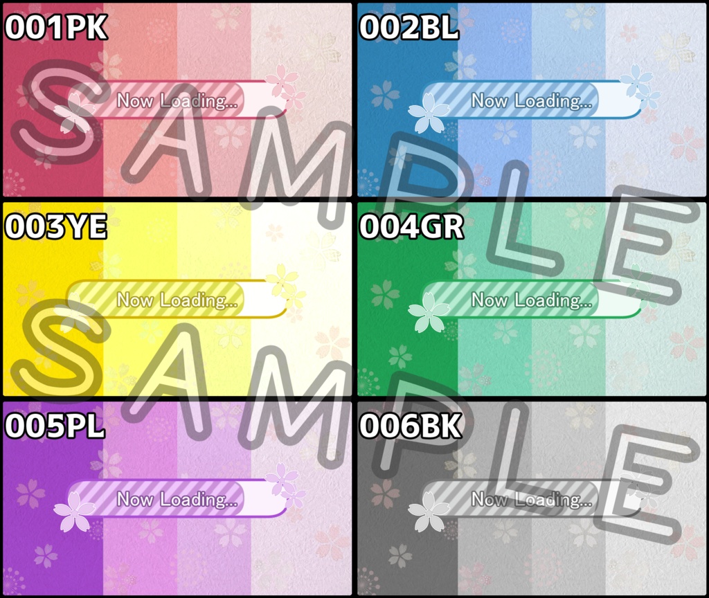 【全6パターン】シーントランジション用動画素材「桜A」【商用利用可/OBS用】