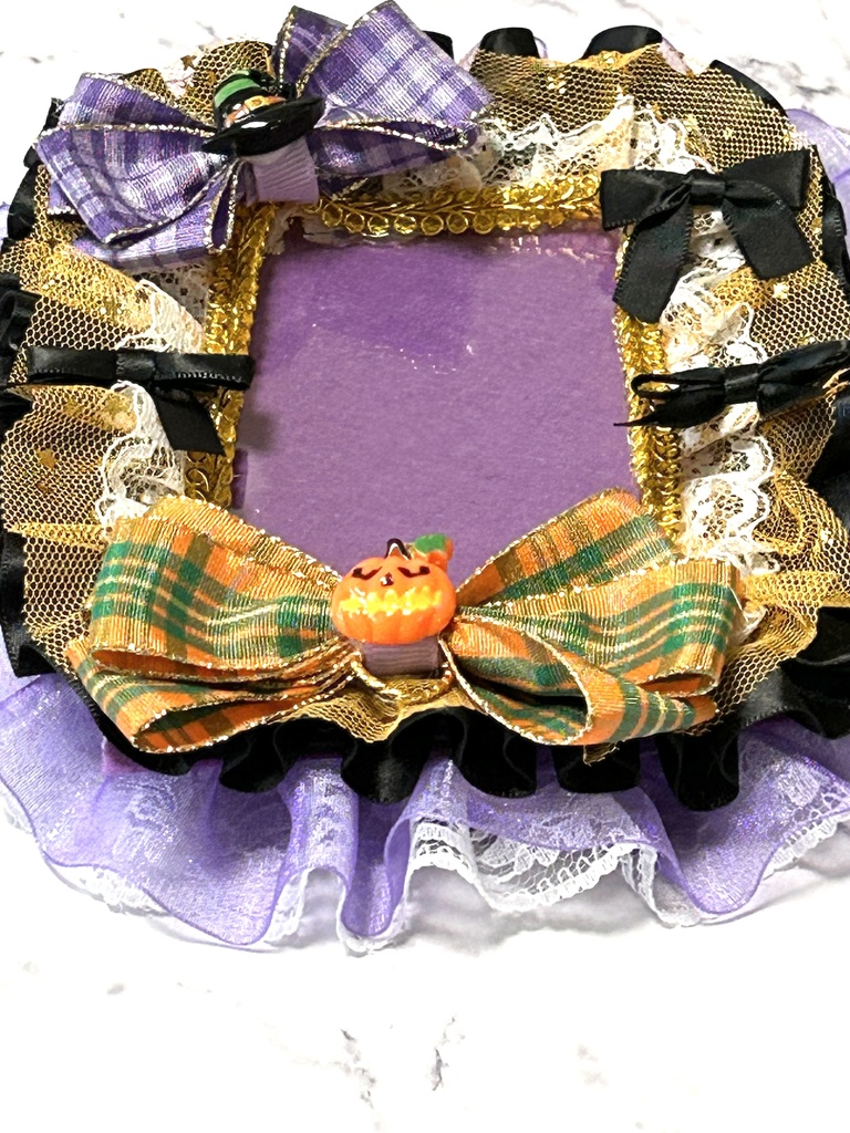 ハロウィンナイト♡魔女のリボン 硬質カードケースデコ|チャーム付け替えOK 推し活