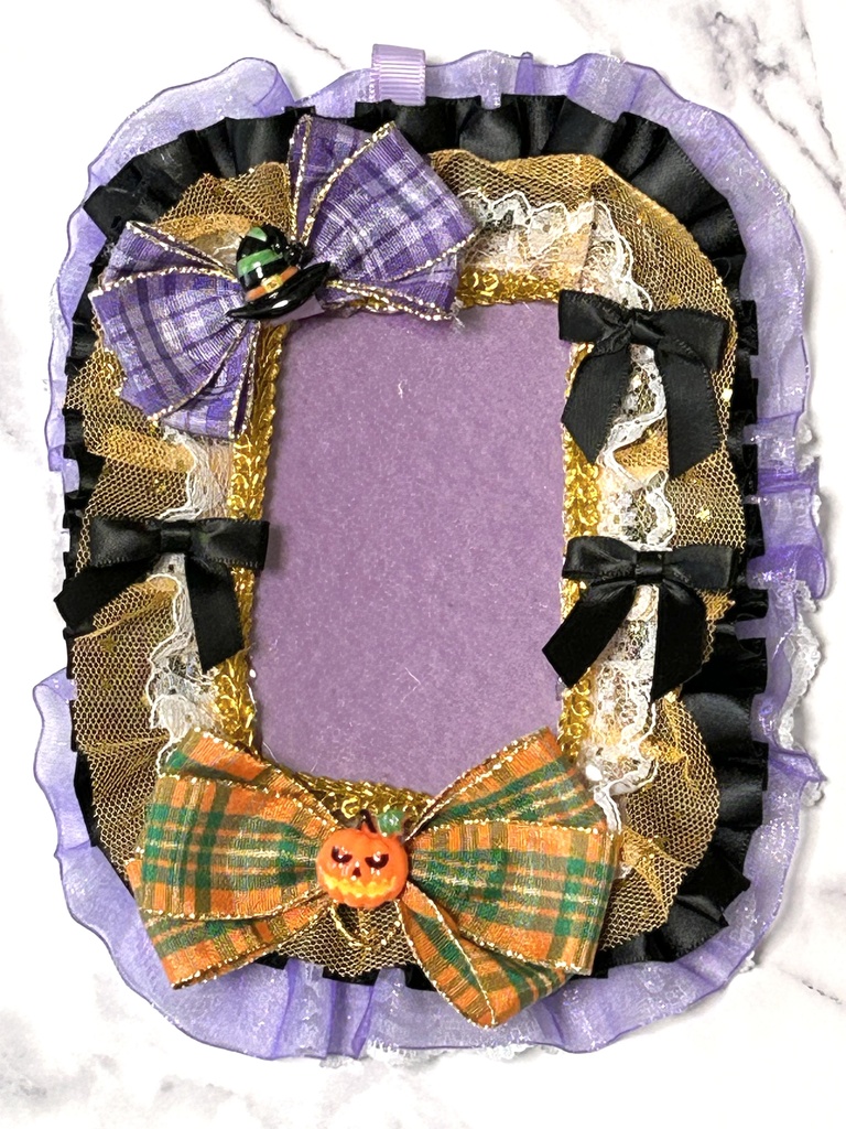ハロウィンナイト♡魔女のリボン 硬質カードケースデコ|チャーム付け替えOK 推し活