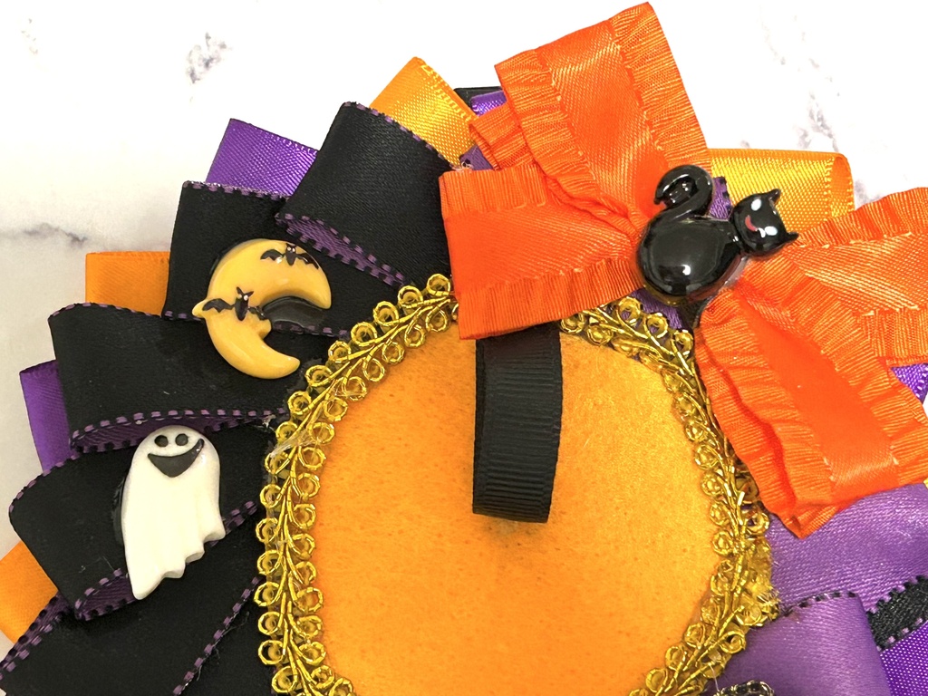 【ハロウィン限定SALE】Halloween オレンジ×パープル ロゼット♡推し活