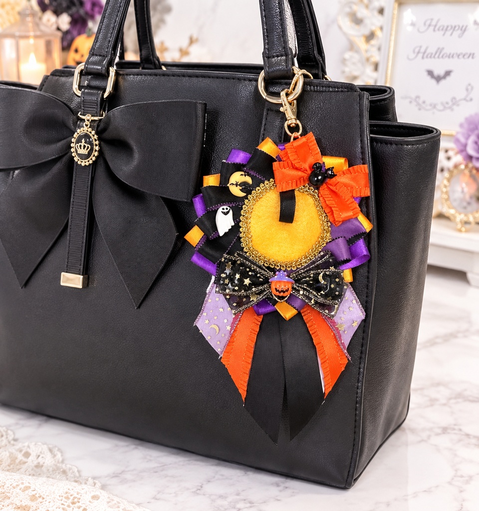 【ハロウィン限定SALE】Halloween オレンジ×パープル ロゼット♡推し活
