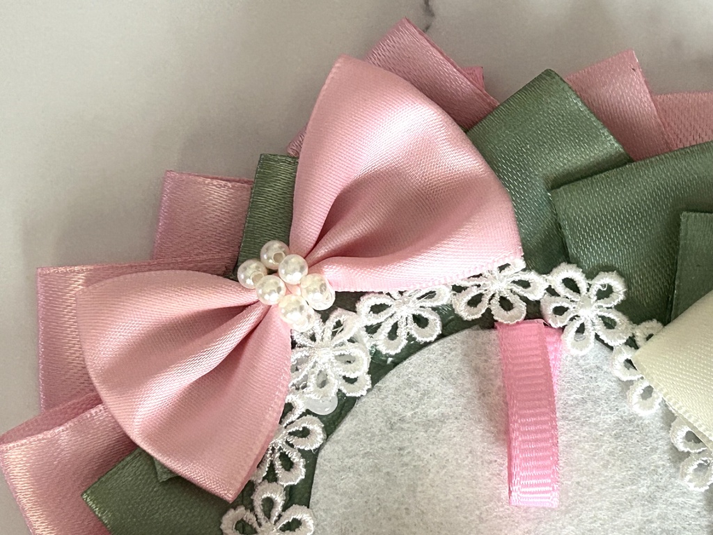 Sweet Garden♡くすみピンクの推し色ロゼット|推し活・缶バッジ
