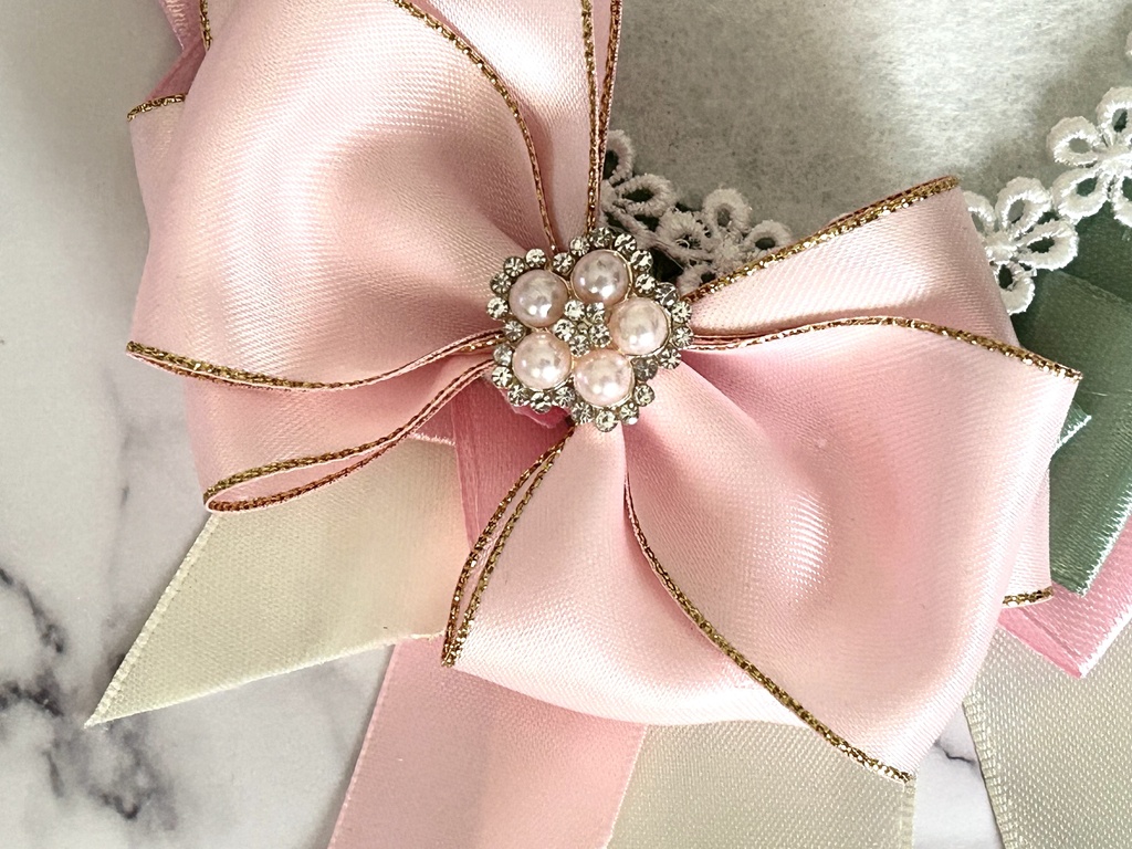 Sweet Garden♡くすみピンクの推し色ロゼット|推し活・缶バッジ