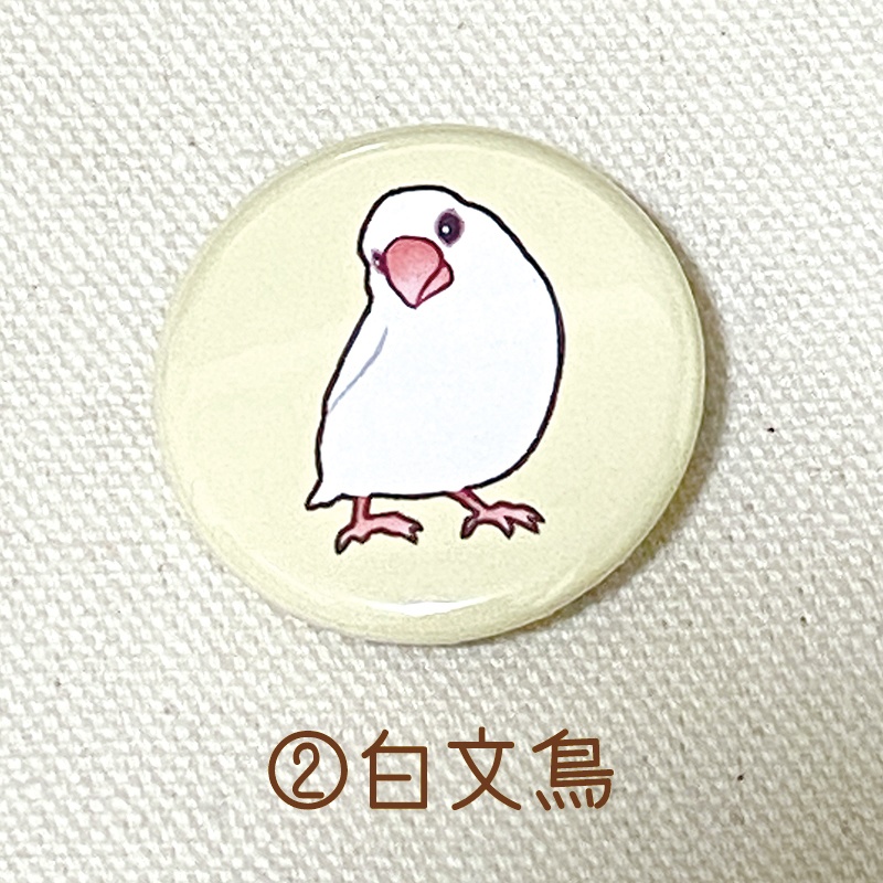 文鳥さん 缶バッジ