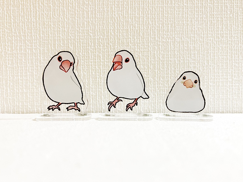 白文鳥さん アクリルスタンド