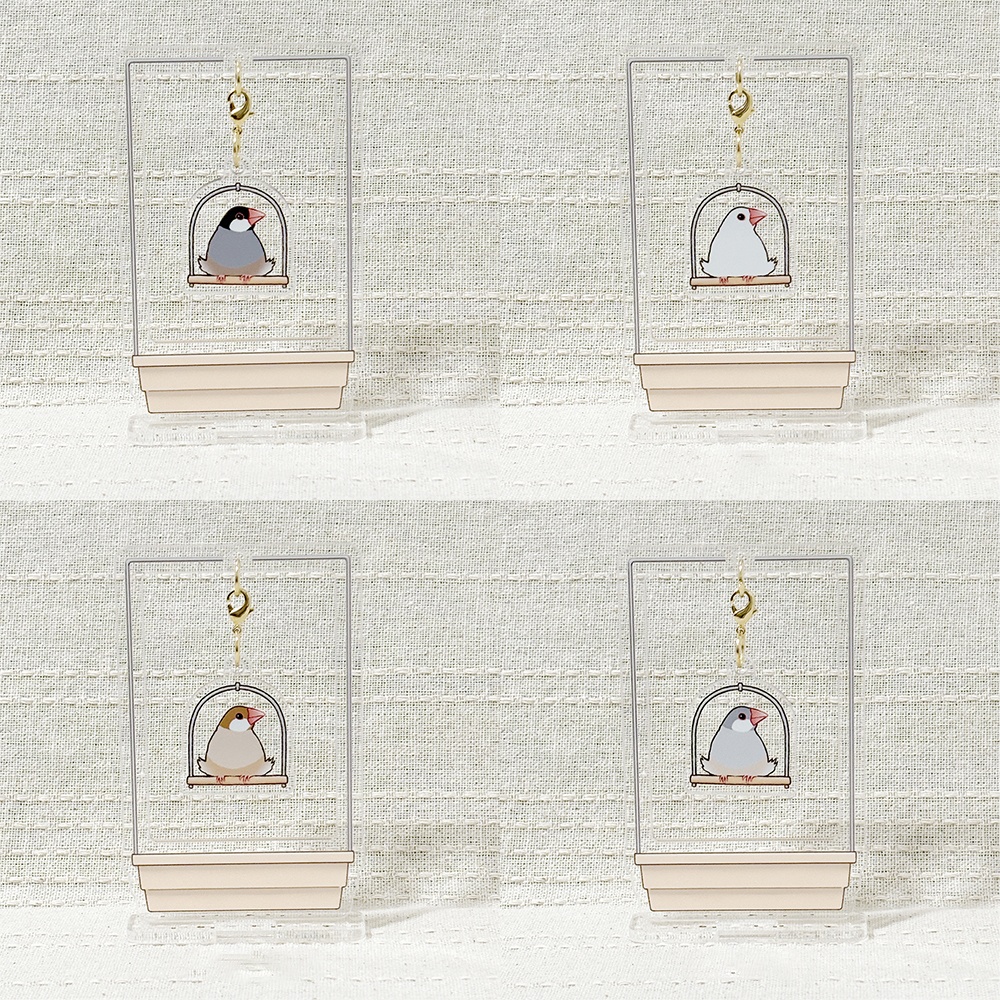 文鳥さん おうちアクリルスタンド
