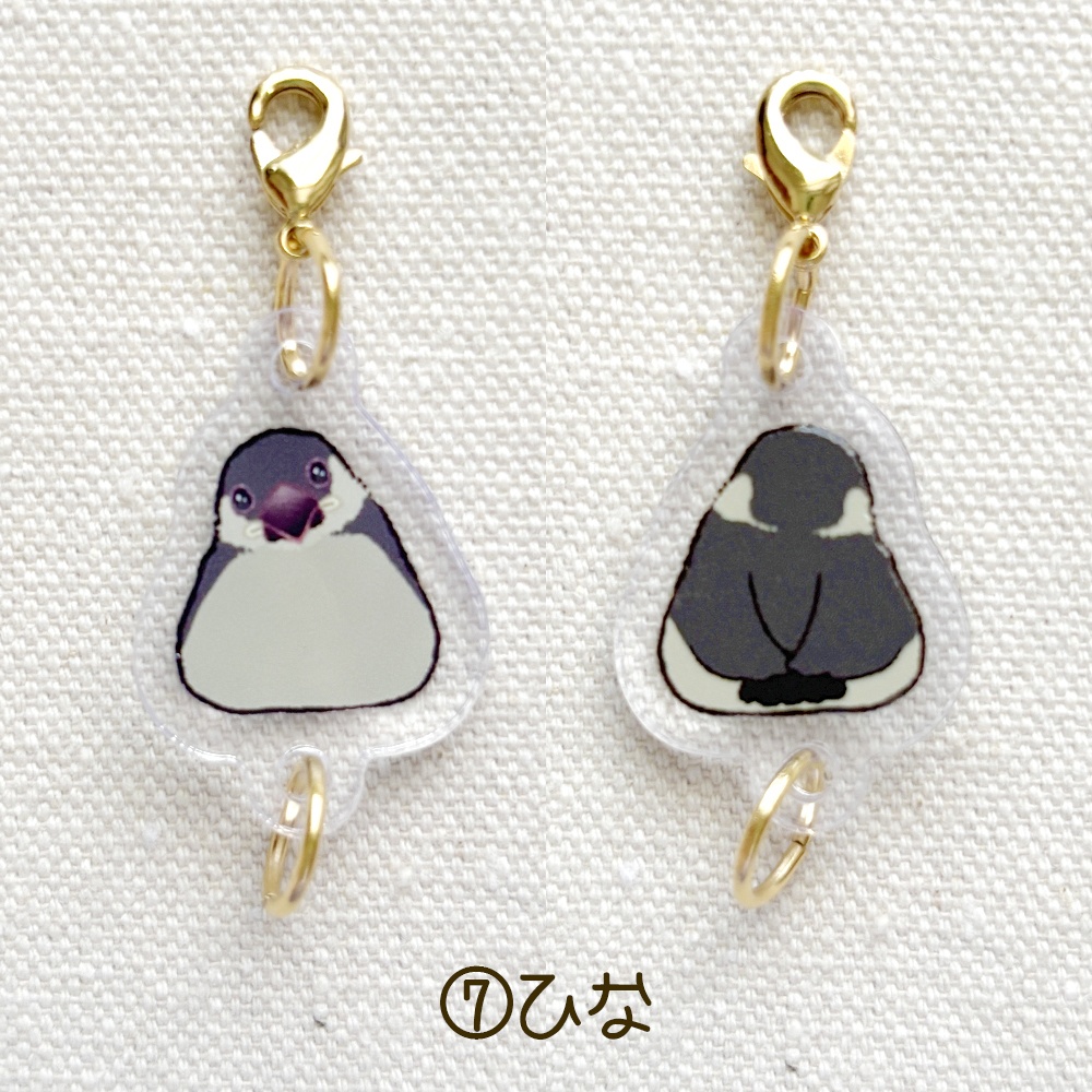 桜文鳥さん つながるアクリルチャーム