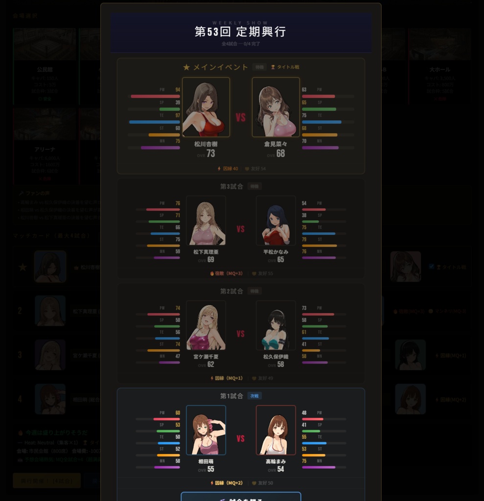 レッスルマネージャー【女子プロレス経営シム】