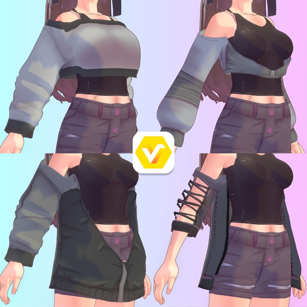 Collection of women's sweatshirts for VroidStudio - VroidCustomeItem