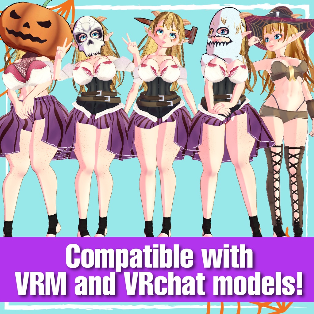 Halloween Accessories!! For VRchat - VroidStudio - Blender