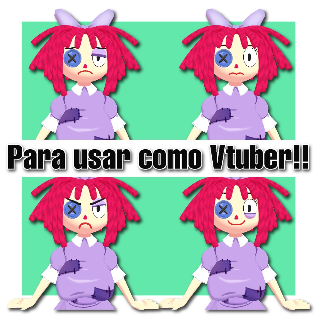 Ragatha for Digital Circus,  Fan model in VRM/Vtuber