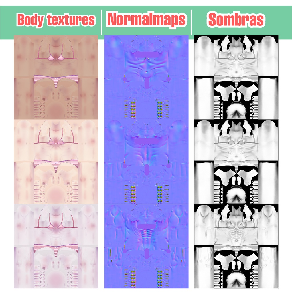 【VRoid】 Full Texture Body in VroidStudio - Oclusion and normal maps