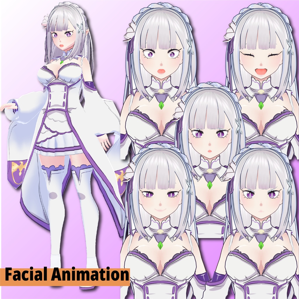 Emilia (Re:Zero) - VRoid Hybrid