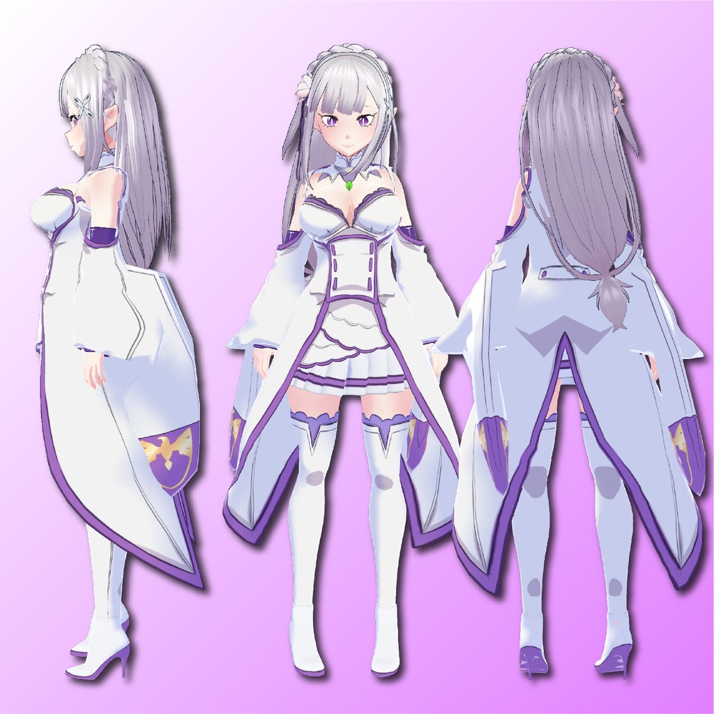 Emilia (Re:Zero) - VRoid Hybrid