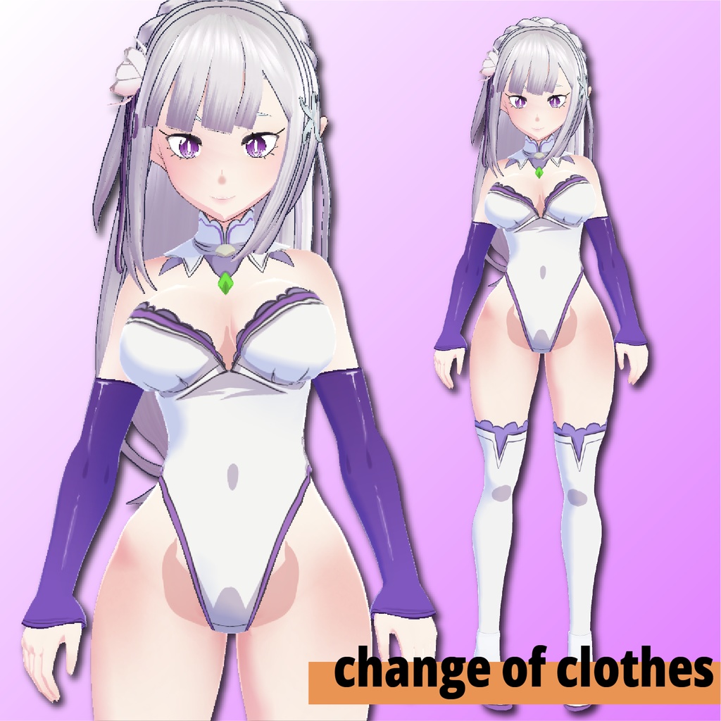 Emilia (Re:Zero) - VRoid Hybrid