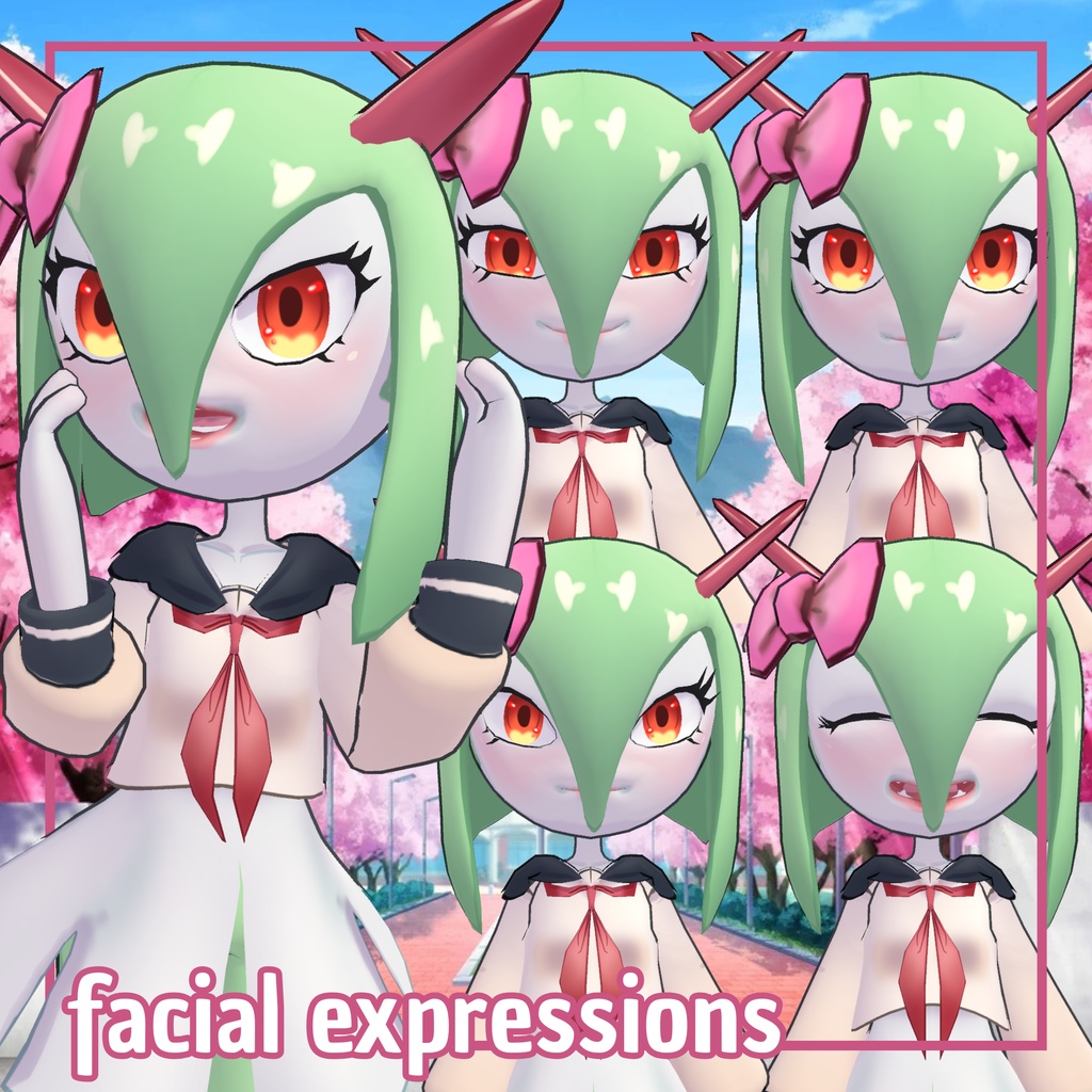 Kirlia Avatar modelo For VRchat (Vtuber)