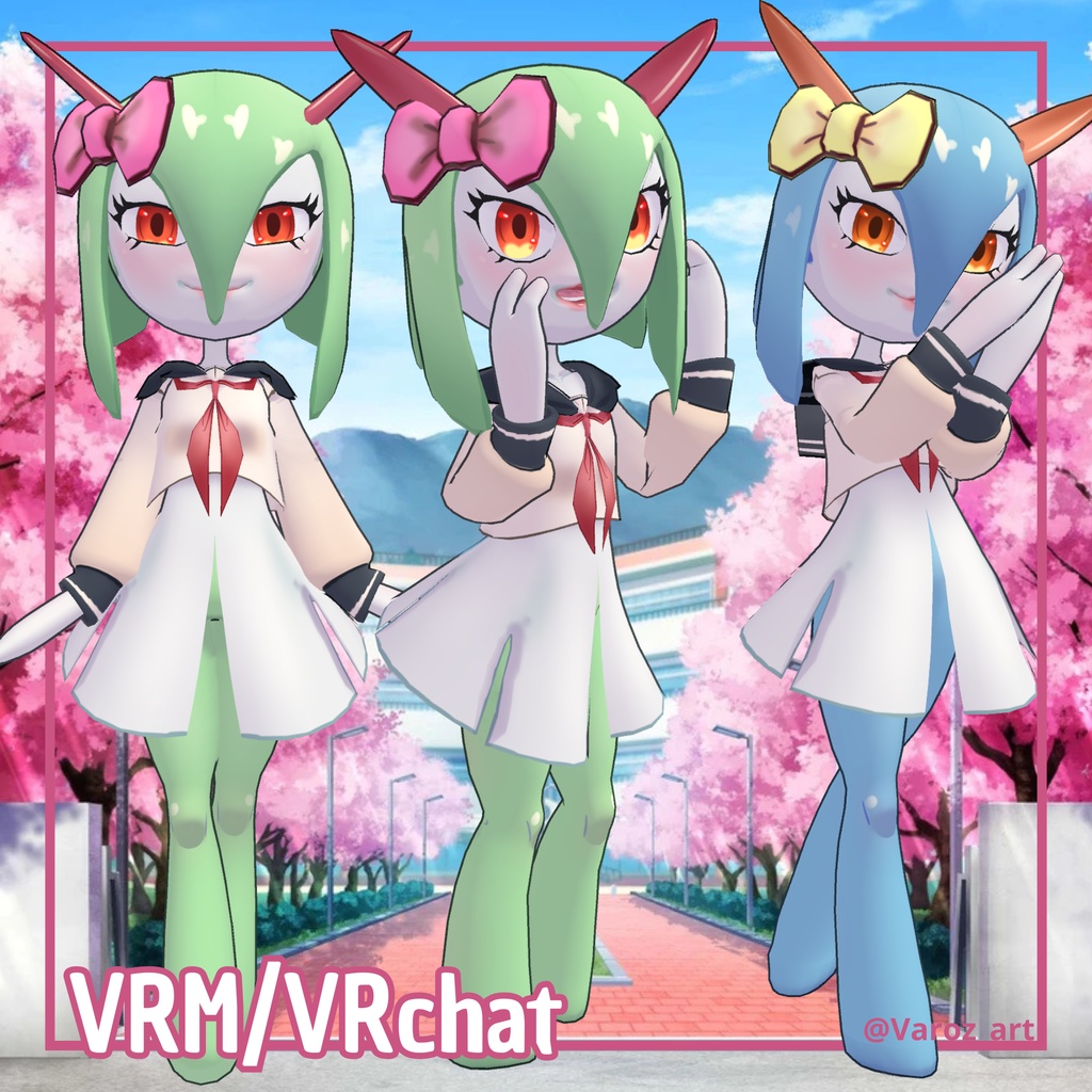 Kirlia Avatar modelo For VRchat (Vtuber)