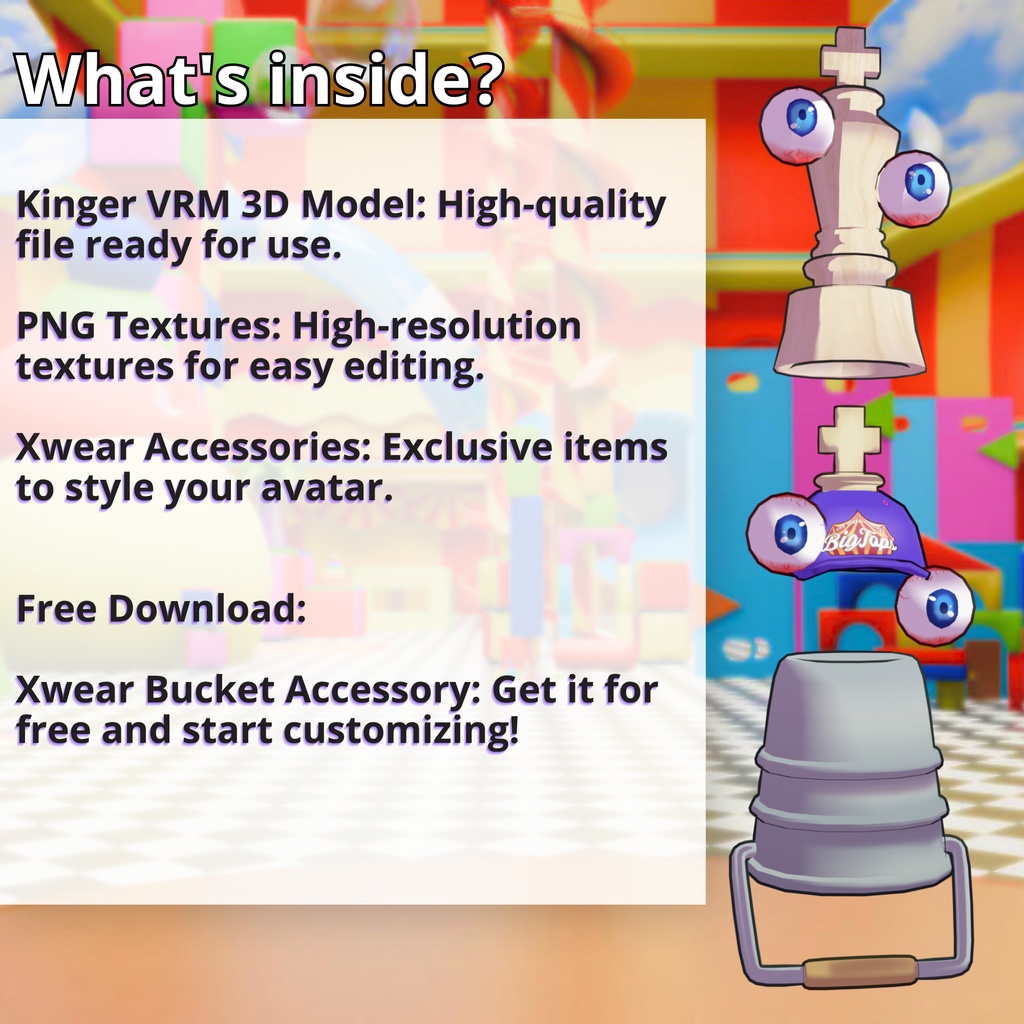 Kinger 3D Model - Edición Especial VRM & Accesories.