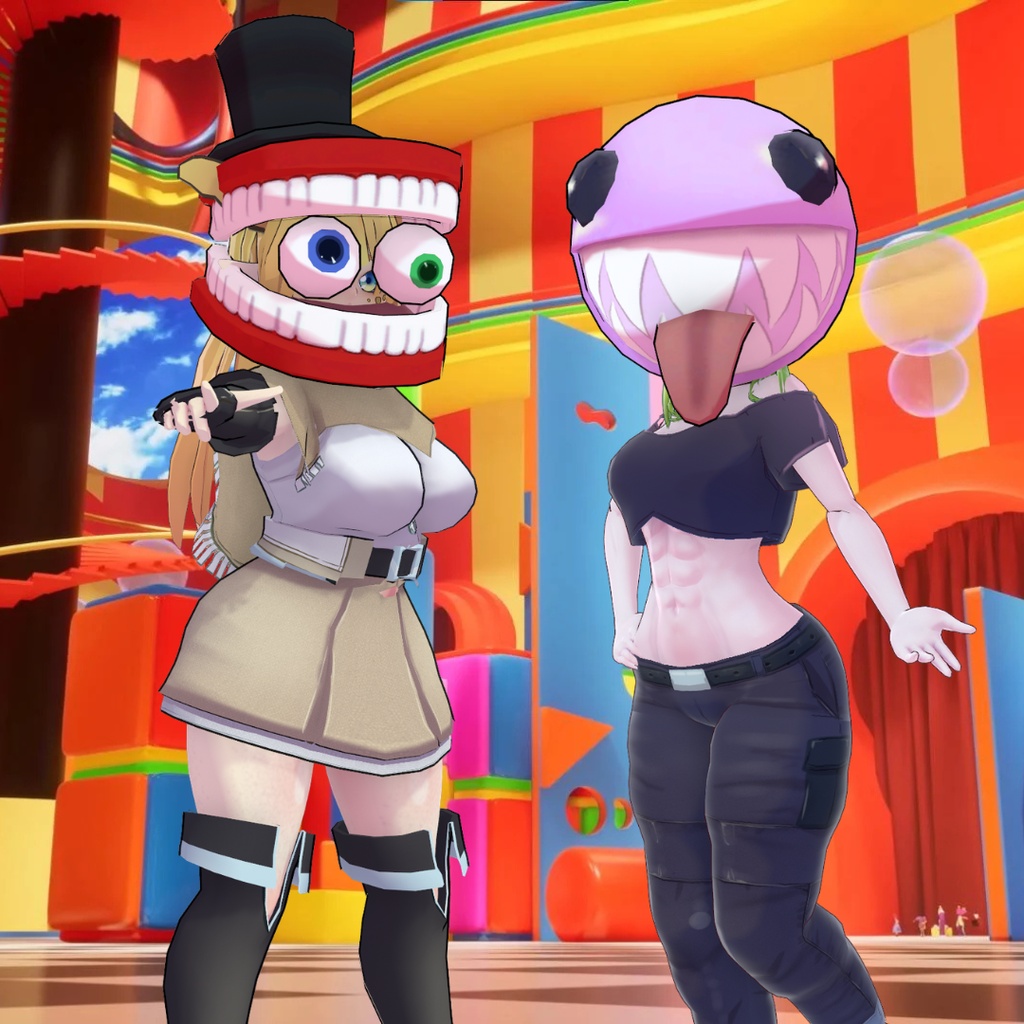 Digital Circus VRM and VRchat skin pack