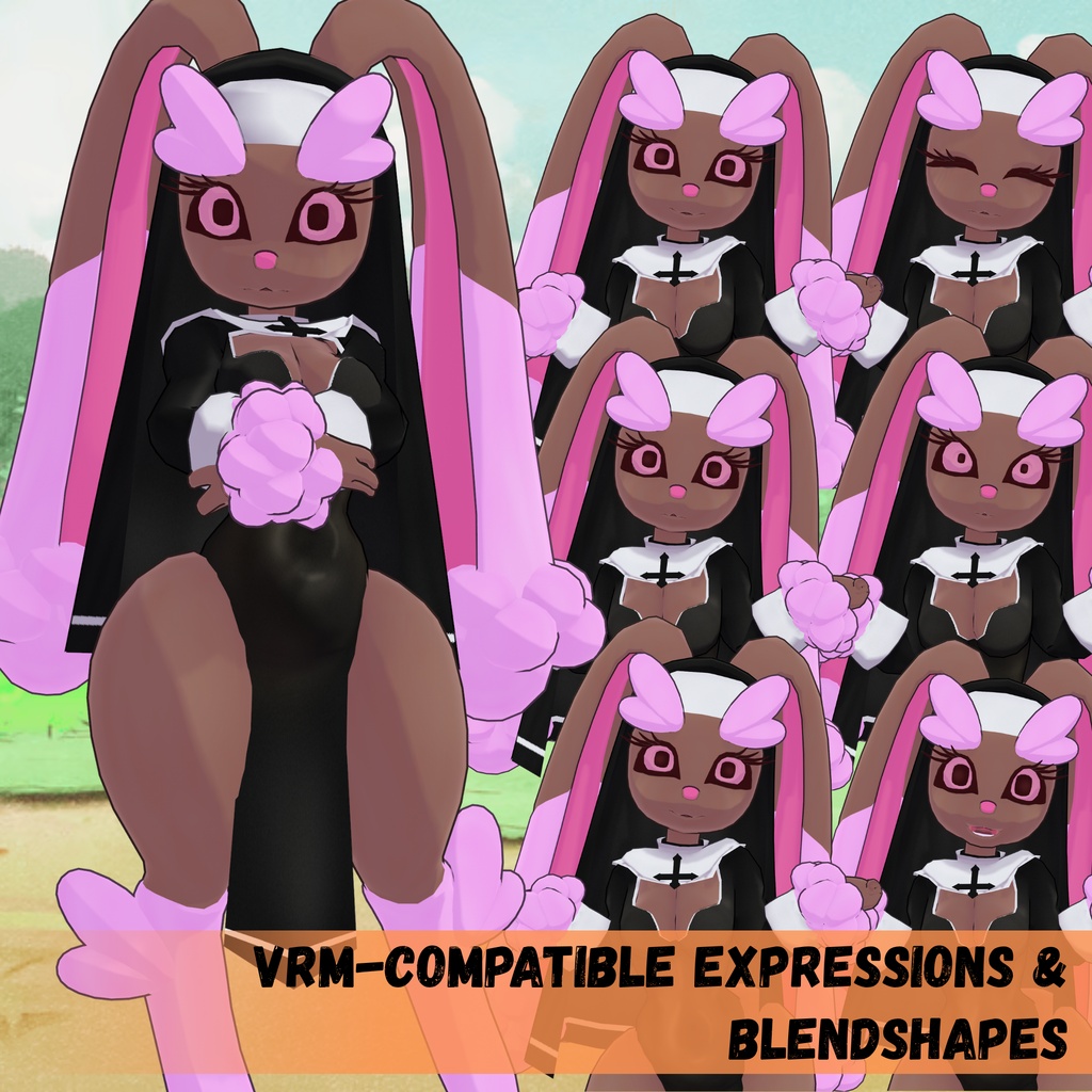 Lopunny Priest 3D Model for Vtubing and VRChat