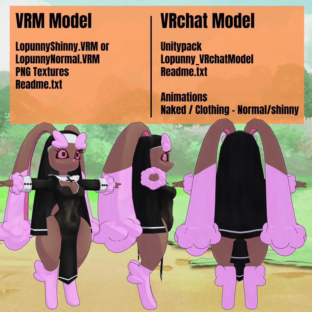 Lopunny Priest 3D Model for Vtubing and VRChat