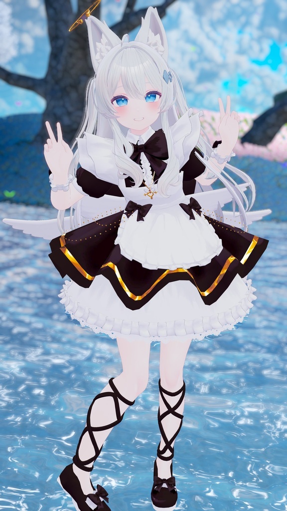 天使メイド【複数アバター対応】【VRChat用衣装】