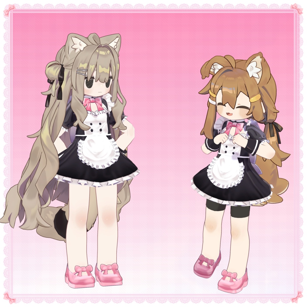 可憐なメイド服【VRChat用衣装】【複数アバター対応】