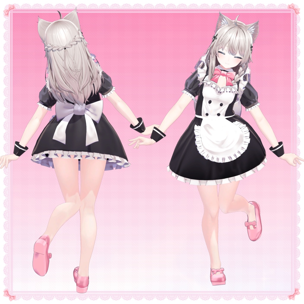 可憐なメイド服【VRChat用衣装】【複数アバター対応】