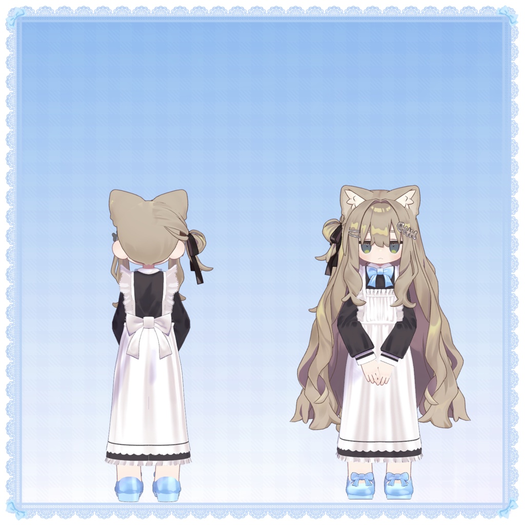 清楚なメイド服【VRChat用衣装】【複数アバター対応】