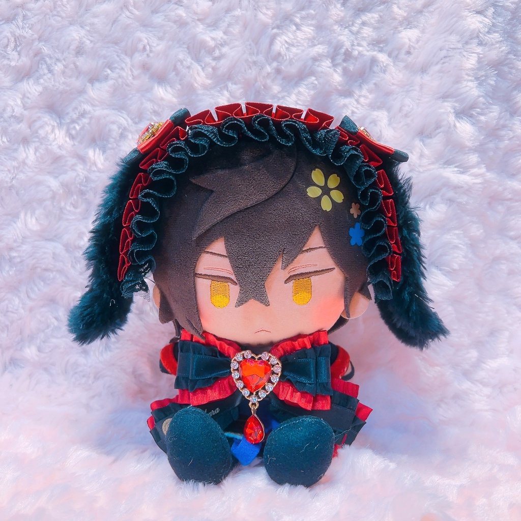 刀剣乱舞 刀剣男士イメージうさ耳ヘッドドレス&紋入りリボン 20cmぬいぐるみ専用