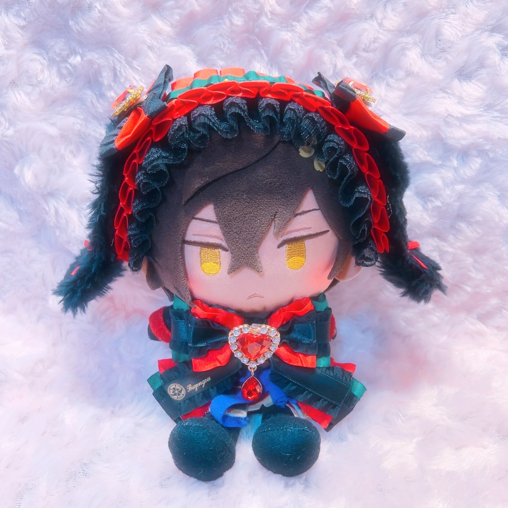 刀剣乱舞 刀剣男士イメージうさ耳ヘッドドレス&紋入りリボン 20cmぬいぐるみ専用