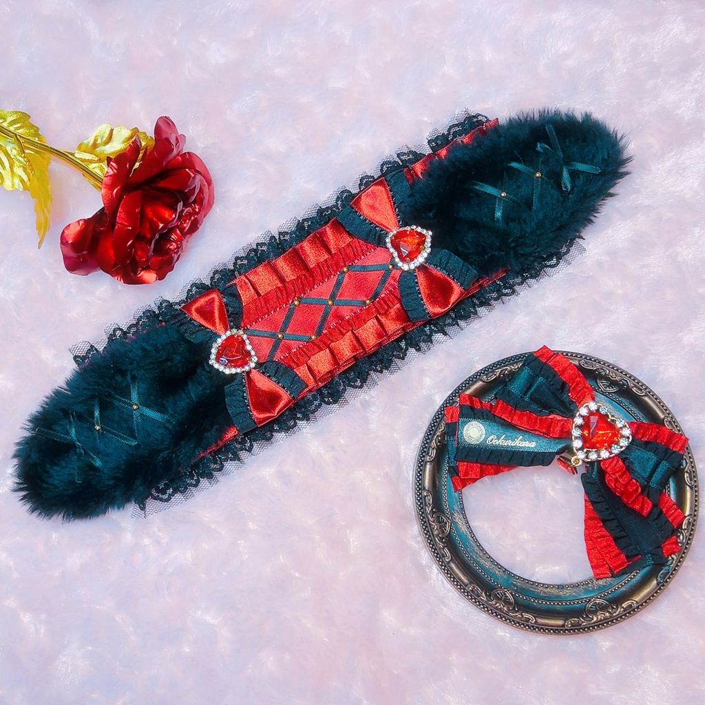 刀剣乱舞 刀剣男士イメージうさ耳ヘッドドレス&紋入りリボン 20cmぬいぐるみ専用