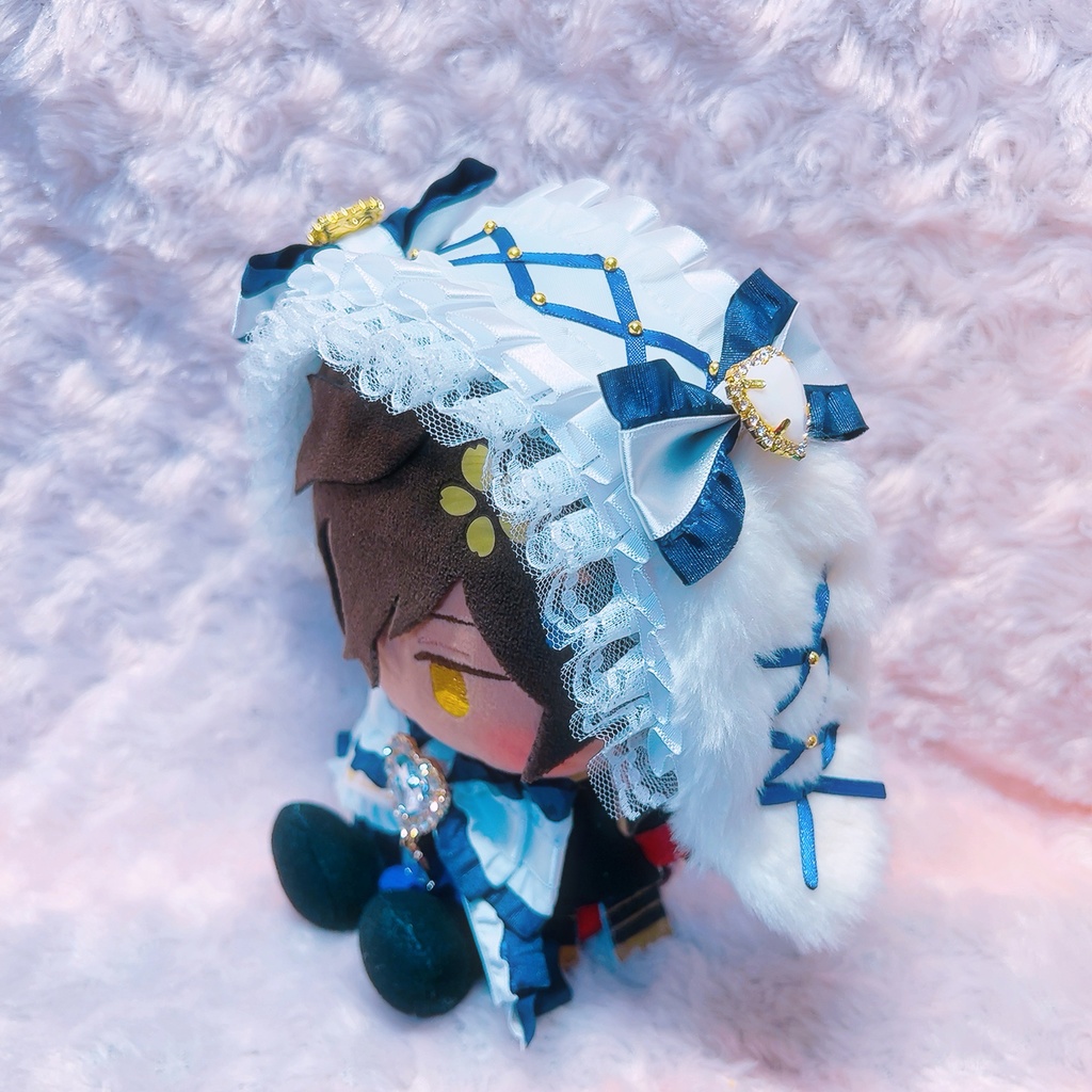 刀剣乱舞 刀剣男士イメージうさ耳ヘッドドレス&紋入りリボン 20cmぬいぐるみ専用