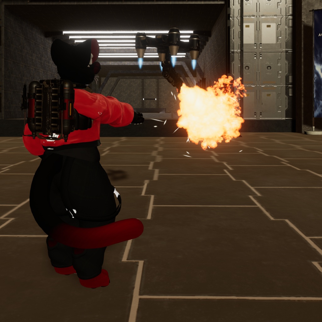 Laser & Flamethrower Drones Followers VRChat