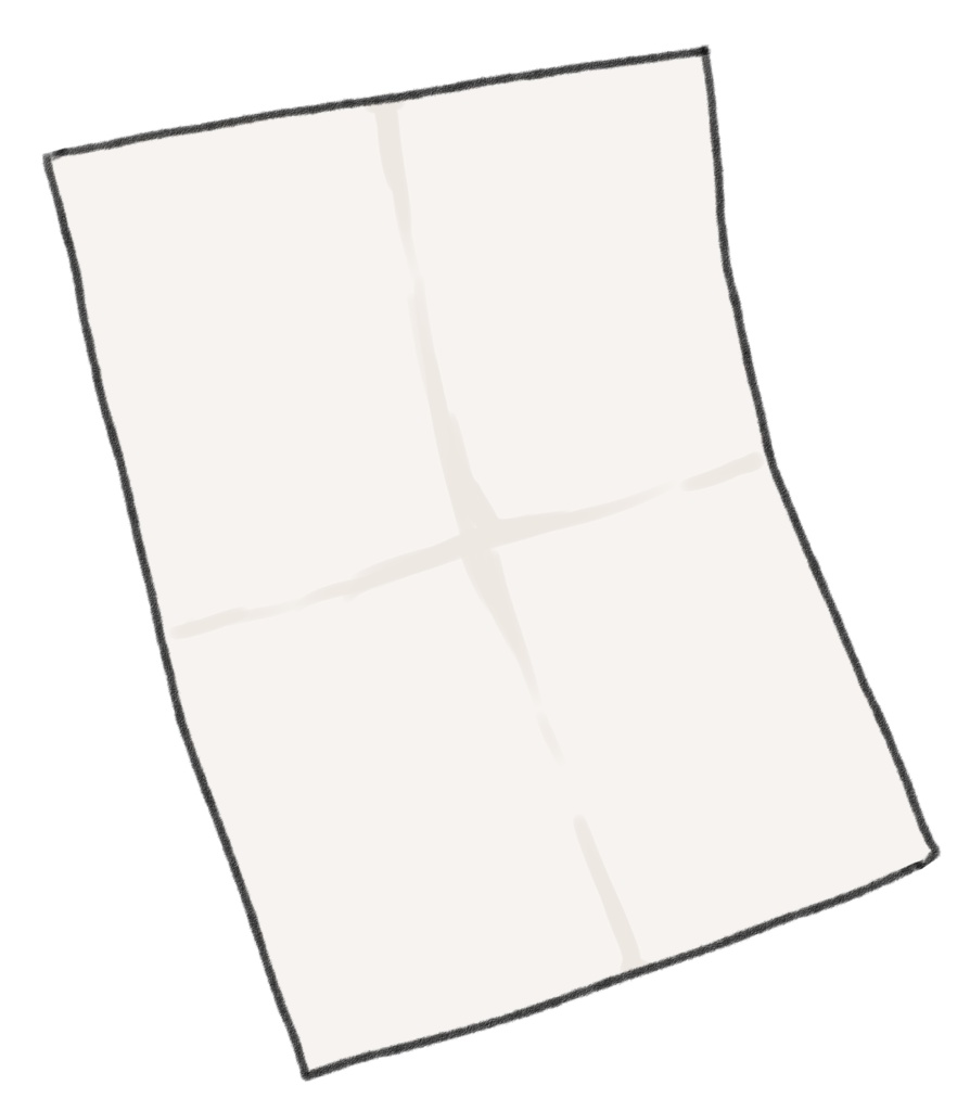 手紙と栞のシンプル素朴な画像素材