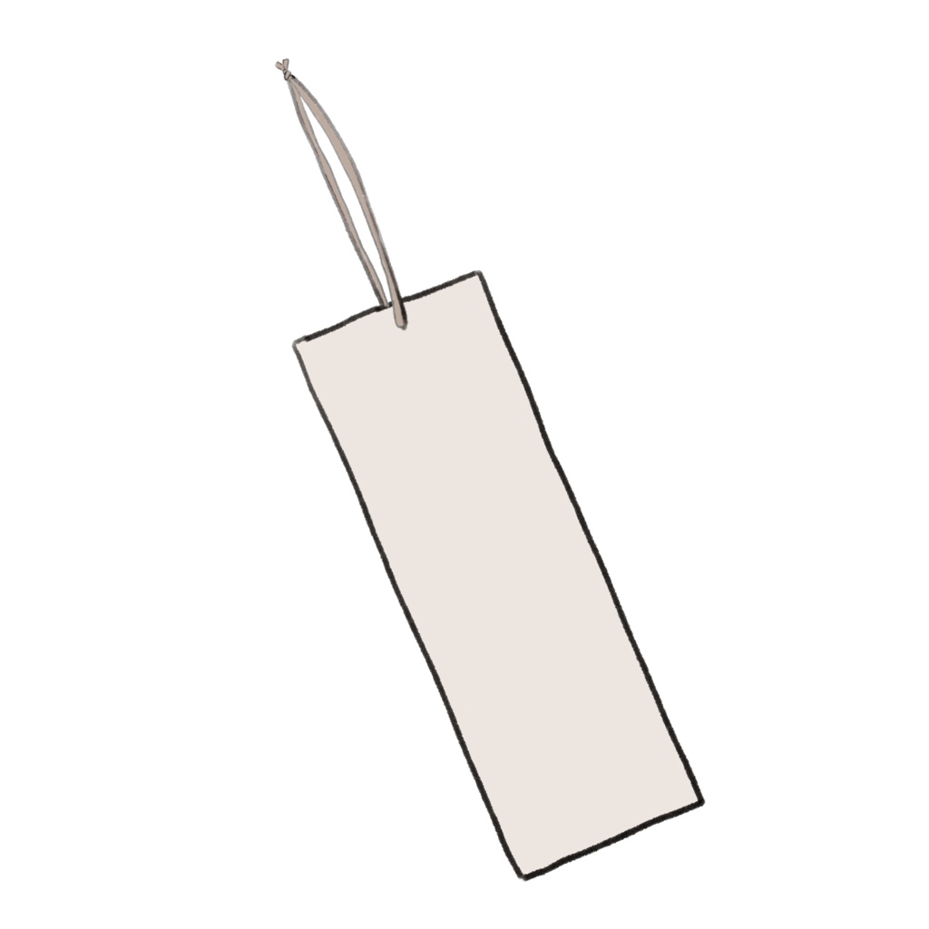 手紙と栞のシンプル素朴な画像素材