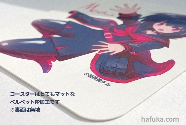 メアのすべすべ触感コースターカード&ステッカーセット/Velvet pp coaster and Matte clear sticker