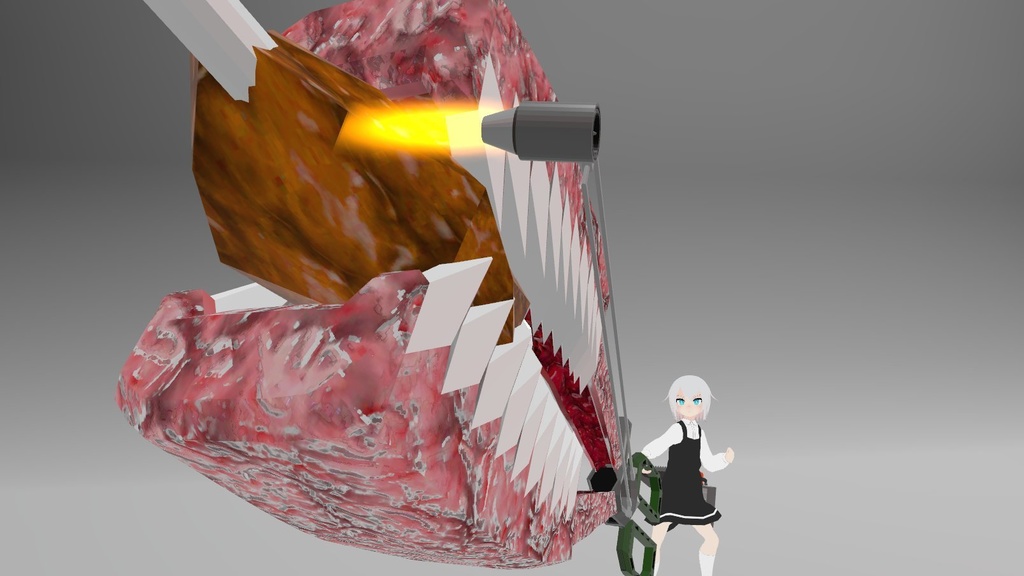 【無料】斬れ!喰え!焼け!飛べ!オリジナル武器「肉断ち鋏」